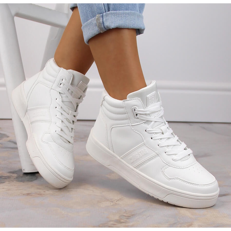 Scarpe sportive sneakers alte alla caviglia bianche Big Star KK274263 bianco 1