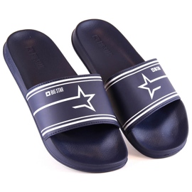 Pantofole sportive da uomo Big Star MM174314 blu navy bianca 1