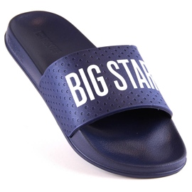Pantofole sportive da uomo Big Star MM174321 in schiuma blu 1