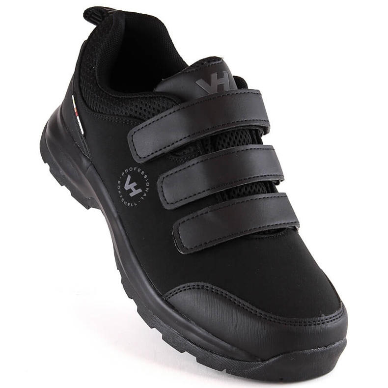 Scarpe da trekking da uomo in softshell con velcro Vanhorn nere nero 1