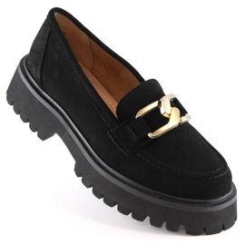 Scarpe con zeppa Filippo in pelle scamosciata W PAW459A nere nero 1