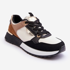 Eleganti scarpe sportive da donna Katenia beige e nera nero 1
