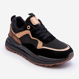 Scarpe Sportive da Donna alla Moda in Pelle Nero Calarene 1