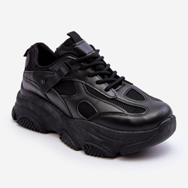 PG1 Chunky Platform Sneakers da donna nere Agnenia nero 2