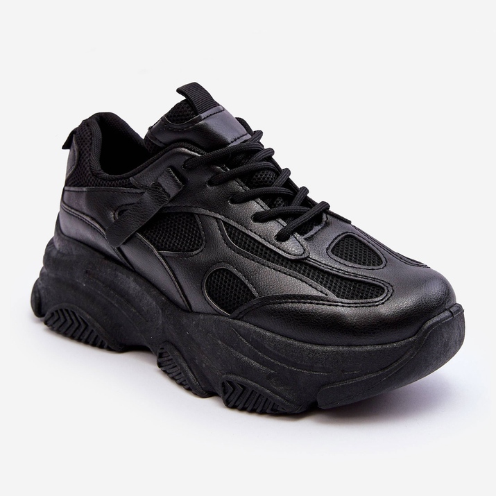 PG1 Chunky Platform Sneakers da donna nere Agnenia nero 2