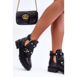 Stivali Trapper Da Donna Con Perle Nere Klarisa nero 2