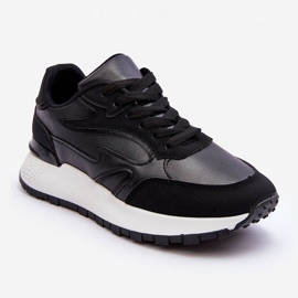 PG1 Scarpe sportive da donna con plateau in bianco e nero Henley 1