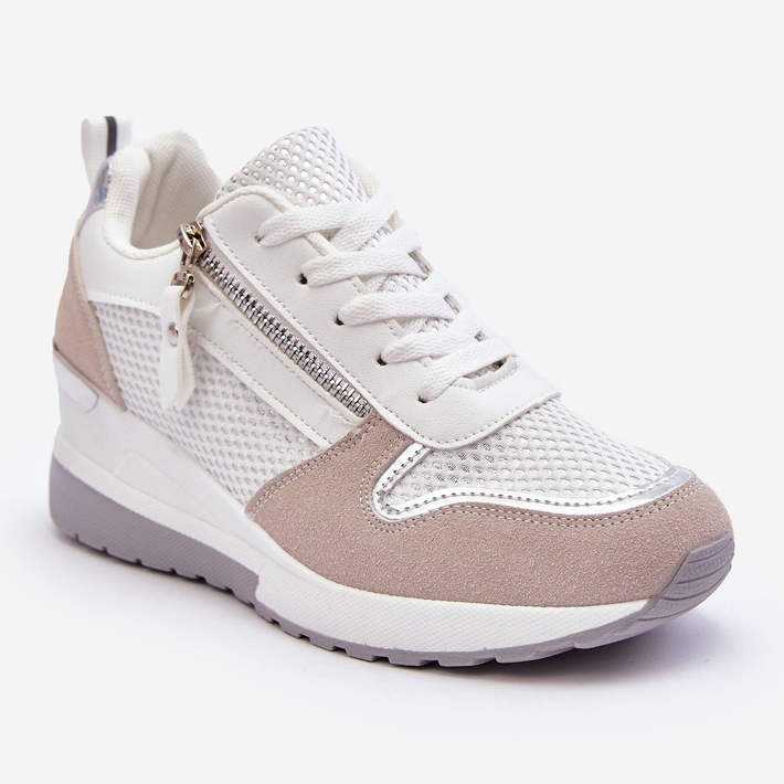Sneakers con zeppa da donna multicolore Sivan bianco 1