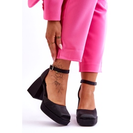 PA1 Décolleté alla moda su tacchi massicci Black Sandia nero 4