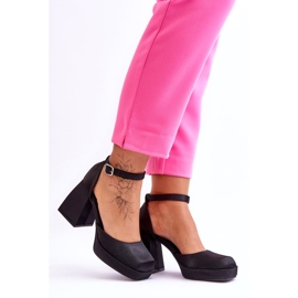 PA1 Décolleté alla moda su tacchi massicci Black Sandia nero 3