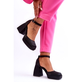PA1 Décolleté alla moda su tacchi massicci Black Sandia nero 2