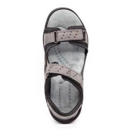 Olivier Sandali da uomo in pelle 295K grigio 1