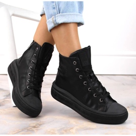 Sneakers isolate con lacci e cerniera nere Big Star MM274023 nero 1