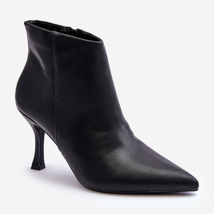 Stivali da Donna in Pelle con Tacco Alto Nero Merisa 1