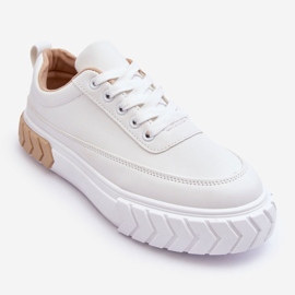 PG1 Scarpe Da Ginnastica Classiche Con Plateau Bianche E Beige Nannzie bianco 1