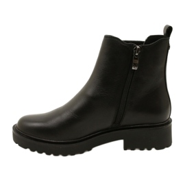 Caprice Stivali in pelle femminile sul cappotto inferiore più spesso 9-25419-41 022 nero 2
