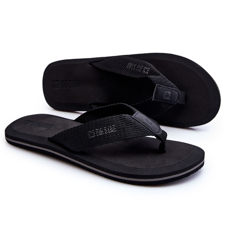 Infradito da uomo in schiuma Big Star LL174618 nere nero 4