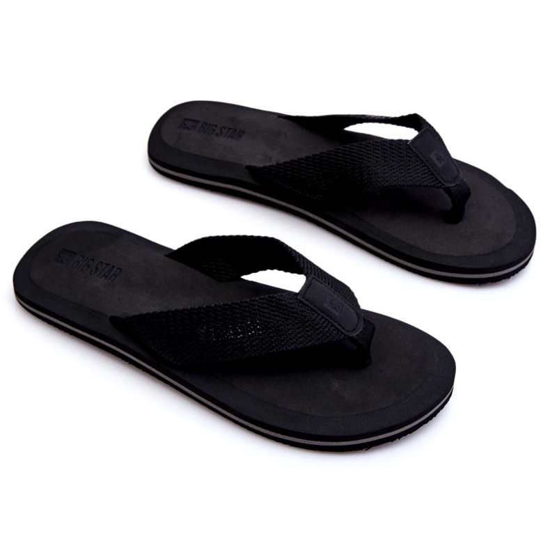 Infradito da uomo in schiuma Big Star LL174618 nere nero 1