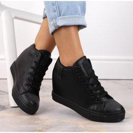 Big Star W INT1899A sneakers con zeppa isolate nere nero 1