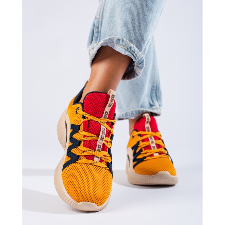 Sneakers Big Star da donna KK274061 beige marrone rosso giallo 1