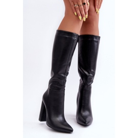 Eleganti tacchi alti in pelle neri Eudonice nero 2