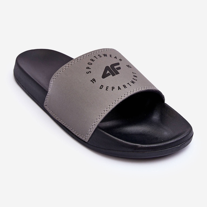 Pantofole Classiche da Uomo 4F 4FSS23FFLIM074-25S Grigio-Nero 1