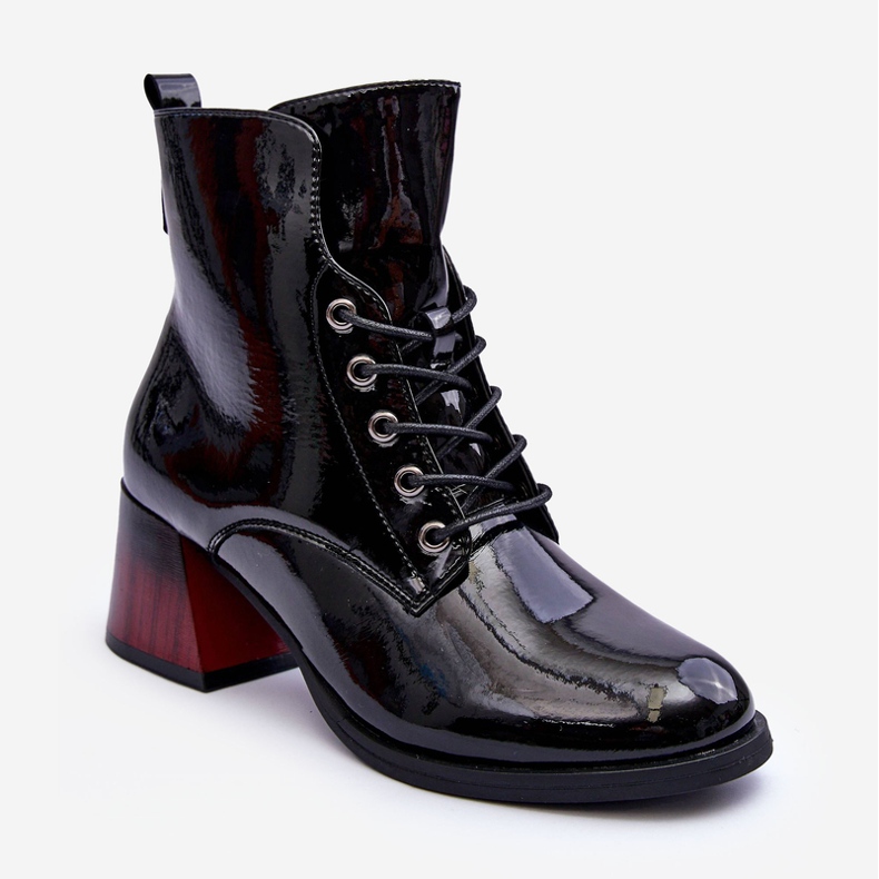 Vinceza Stivali con tacco alto laccati Black Luloshe nero 2
