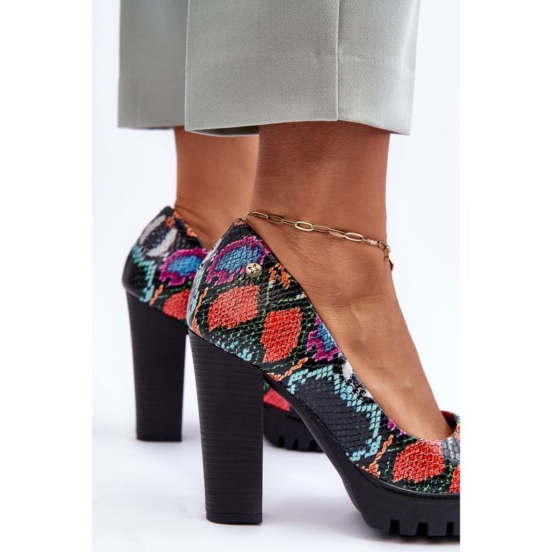 Décolleté con tacco in pelle Maciejka 02629-56 Multicolor multicolore 2