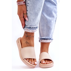 Ciabatte da donna con plateau Big Star LL274933 Beige 3