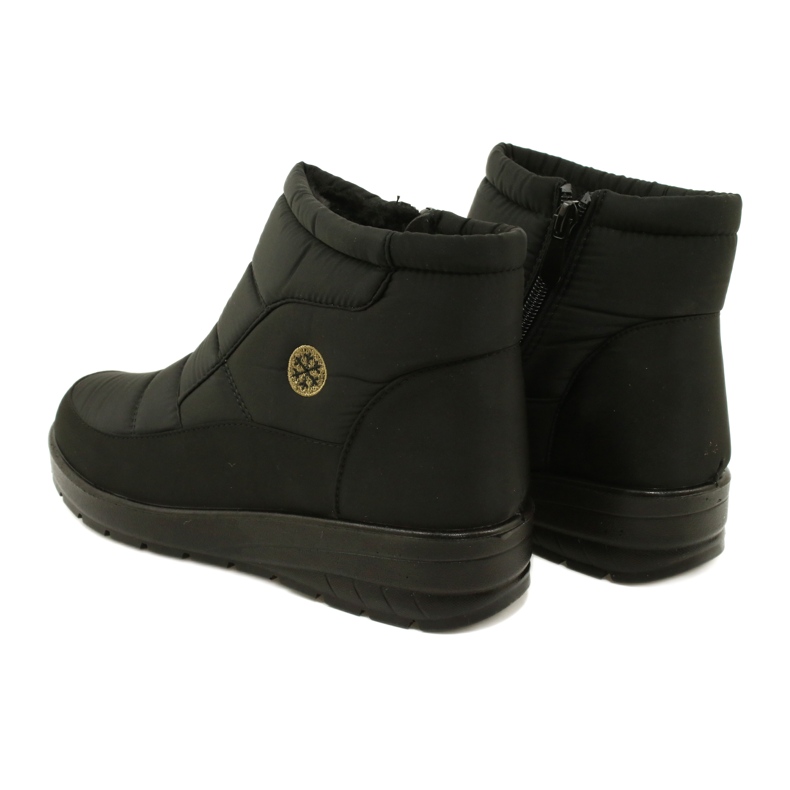 NEWS Stivali da neve femminili leggeri su 22sn26-5029 pelliccia nera nero 3