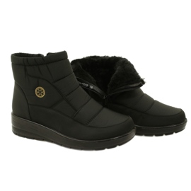 NEWS Stivali da neve femminili leggeri su 22sn26-5029 pelliccia nera nero 4
