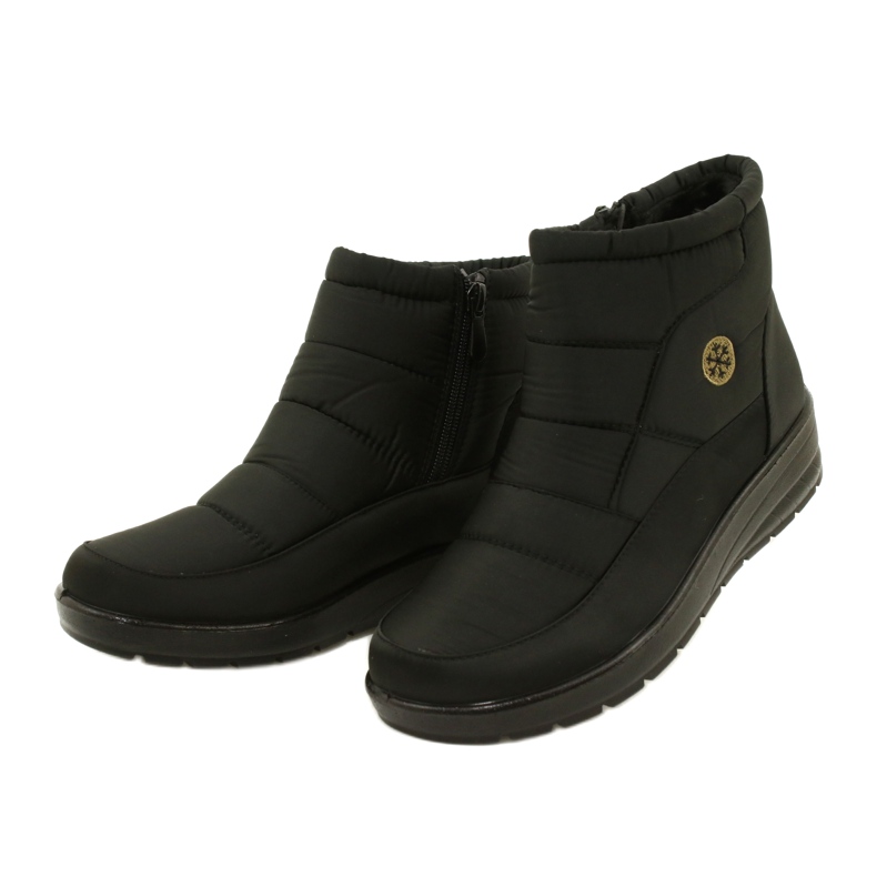 NEWS Stivali da neve femminili leggeri su 22sn26-5029 pelliccia nera nero 2