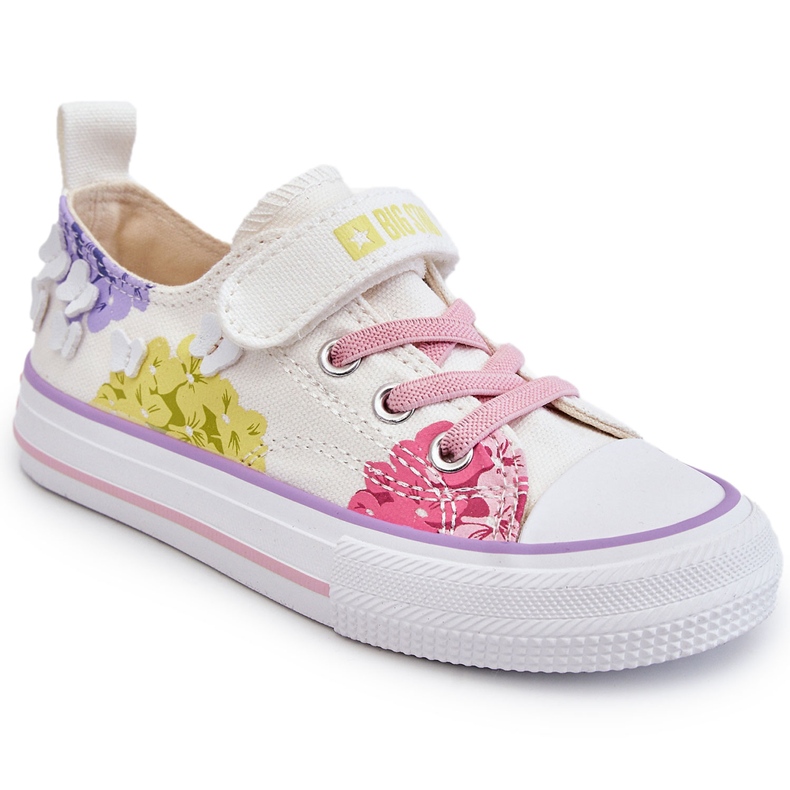 Sneakers basse con velcro da bambino Big Star LL374061 Bianche bianco 3