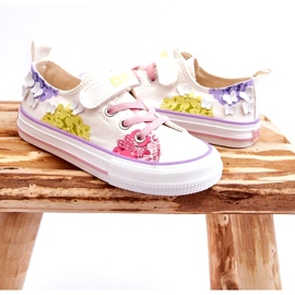 Sneakers basse con velcro da bambino Big Star LL374061 Bianche bianco 2