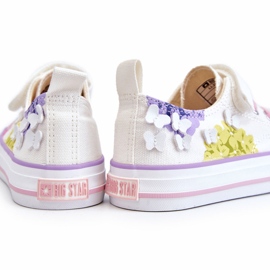 Sneakers basse con velcro da bambino Big Star LL374061 Bianche bianco 1