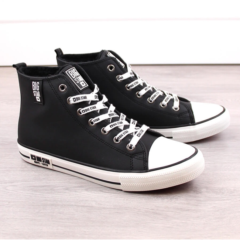 Sneakers isolanti da uomo alte nere Big Star KK174346 nero 1