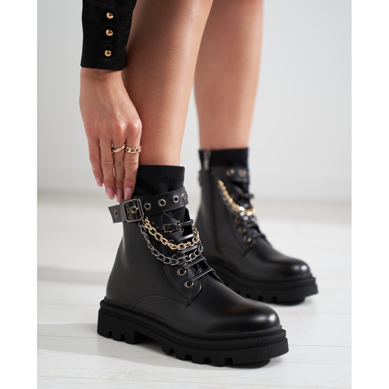 Lavoratrici con catene Shelovet nero 1