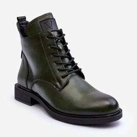Vinceza Stivali da lavoro in pelle da donna verde Tedrick 1