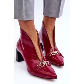 Stivali in pelle con tacco Maciejka 05262-15 Fucsia rosa 1