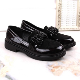 S.Barski Mocassini da donna signori laccati con fiocco nero S. Barski 1