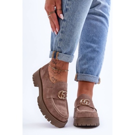 Laura Messi Scarpe Da Donna In Camoscio Con Decorazione Rosefalls Beige Scuro 2