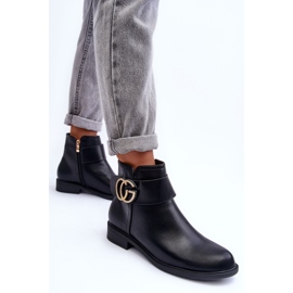 FD1 Stivali Da Donna Con Decorazione Galos Neri nero 1