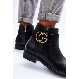 FD1 Stivali Da Donna Con Decorazione Galos Neri nero 2