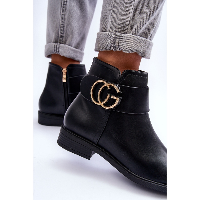 FD1 Stivali Da Donna Con Decorazione Galos Neri nero 2