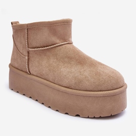 FD1 Stivali Da Neve In Pelle Scamosciata Su Piattaforma Corcoran Beige 2
