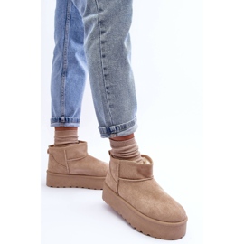 FD1 Stivali Da Neve In Pelle Scamosciata Su Piattaforma Corcoran Beige 1