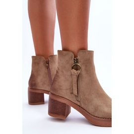 WS1 Stivali Classici Da Donna In Pelle Scamosciata Beige Limoso 2