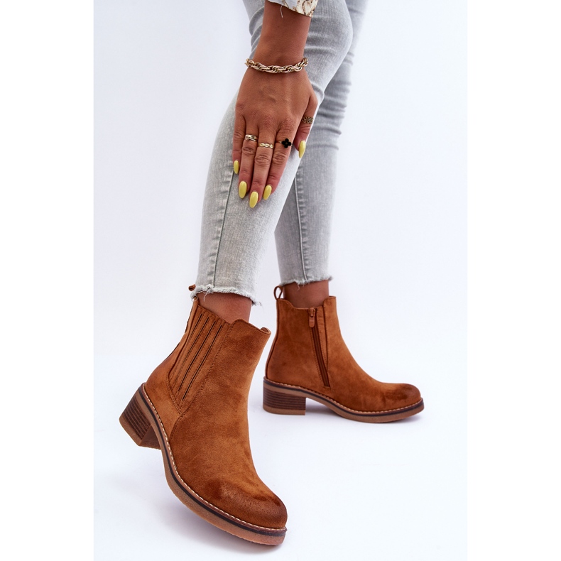 WS1 Stivali Donna Classici Scamosciati Marrone Metanassa 2