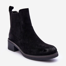WS1 Stivali Classici In Pelle Scamosciata Per Donna Nero Metanassa 1
