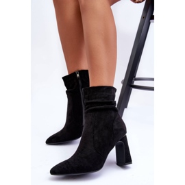 PG1 Stivali con tacco in camoscio nero melamene 2